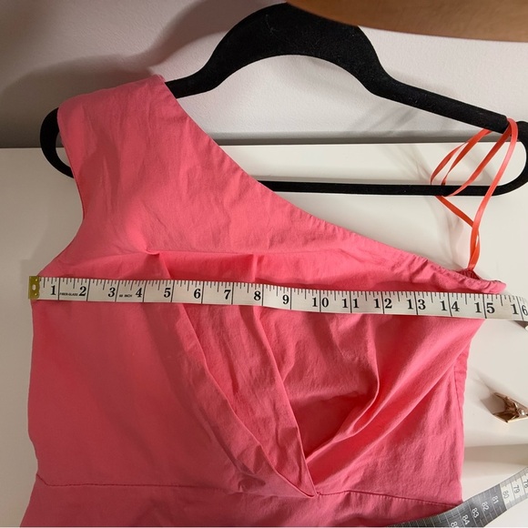 Derek Lam - Coral One Shoulder Puff Dress bubble hem mini dress RTR IT 38/ US 2 - Picture 14 of 14